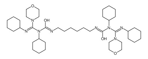 1,1'-hexamethylenebis(3-cyclohexyl-3-((cyclohexylimino)(4-morpholinyl)methyl)urea) Structure