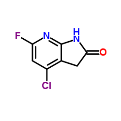 4-Chloro-6-fluoro-1,3-dihydro-2H-pyrrolo[2,3-b]pyridin-2-one Structure