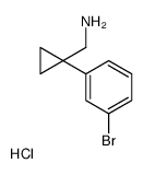 (1-(3-BROMOPHENYL)CYCLOPROPYL)METHANAMINE HYDROCHLORIDE Structure