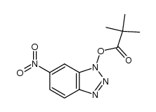 6-nitro-1H-benzo[d][1,2,3]triazol-1-yl pivalate结构式