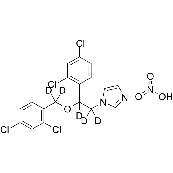 Miconazole-d5 nitrate Major Structure