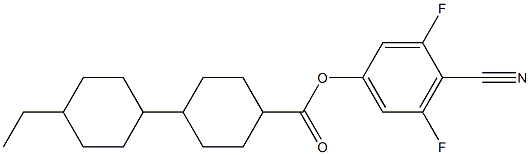 4-氰基-3,5-二氟苯基 4'-乙基-[1,1'-联(环己烷)]-4-羧酸酯结构式