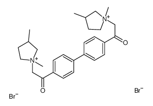 4,4'-Bis((3-methylpyrrolidino)acetyl)biphenyl dimethiobromide Structure