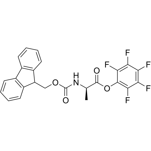 N-[(9H-芴-9-基甲氧基)羰基]-D-丙氨酸五氟苯酯结构式