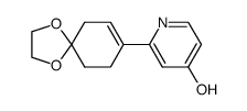 2-(1,4-dioxa-spiro[4.5]dec-7-en-8-yl)-pyridin-4-ol结构式