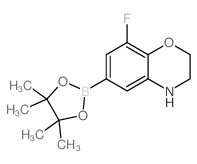 8-FLUORO-6-(4,4,5,5-TETRAMETHYL-1,3,2-DIOXABOROLAN-2-YL)-3,4-DIHYDRO-2H-BENZO[B][1,4]OXAZINE Structure