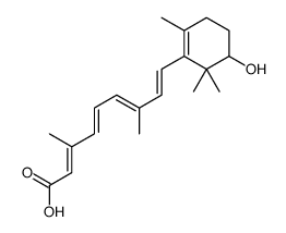 (2Z,4E,6Z,8E)-9-(5-hydroxy-2,6,6-trimethylcyclohexen-1-yl)-3,7-dimethylnona-2,4,6,8-tetraenoic acid结构式