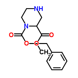 1-N-苄氧羰基哌嗪-2-甲酸甲酯结构式