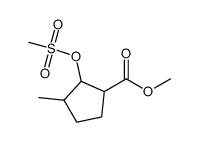 methyl 3-methyl-2-((methylsulfonyl)oxy)cyclopentane-1-carboxylate结构式