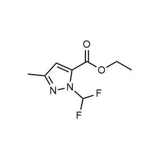 1-(二氟甲基)-3-甲基-1H-吡唑-5-羧酸乙酯结构式