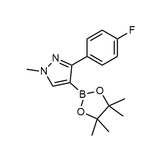 3-(4-Fluorophenyl)-1-methyl-4-(4,4,5,5-tetramethyl-1,3,2-dioxaborolan-2-yl)-1H-pyrazole Structure