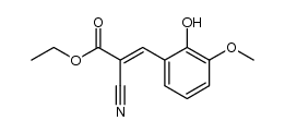(E)-ethyl 2-cyano-3-(2-hydroxy-3-methoxyphenyl)propenoate结构式