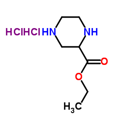 2-哌嗪甲酸乙酯二盐酸盐结构式