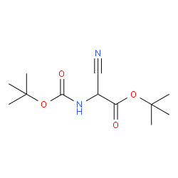 2-((叔丁氧基羰基)氨基)-2-氰基乙酸叔丁酯结构式