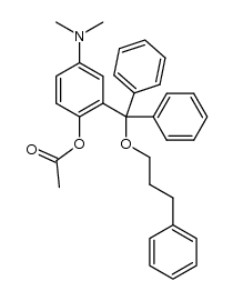 4-(dimethylamino)-2-(diphenyl(3-phenylpropoxy)methyl)phenyl acetate Structure