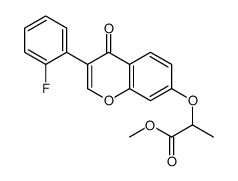 methyl 2-[3-(2-fluorophenyl)-4-oxochromen-7-yl]oxypropanoate Structure