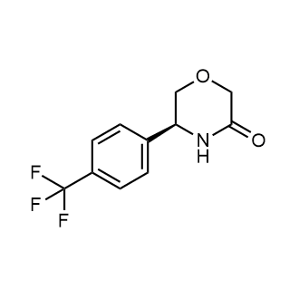 (5S)-5-[4-(三氟甲基)苯基]吗啉-3-酮结构式