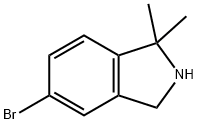 5-溴-1,1-二甲基-2,3-二氢-1H-异吲哚结构式