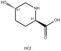 (2R,5S)-5-羟基哌啶-2-羧酸盐酸盐结构式