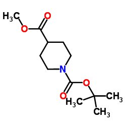 N-Boc-4-哌啶甲酸乙酯结构式