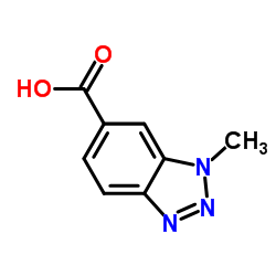 1-Methyl-1H-benzotriazole-6-carboxylic acid结构式