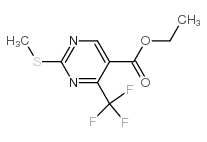 ETHYL 2-(METHYLTHIO)-4-(TRIFLUOROMETHYL)PYRIMIDINE-5-CARBOXYLATE Structure