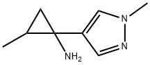 2-Methyl-1-(1-methyl-1H-pyrazol-4-yl)-cyclopropylamine Structure