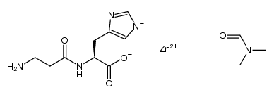 Zn(β-alanyl-L-histidine)*DMF结构式