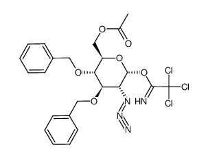 6-O-acetyl-2-azido-2-deoxy-3,4-di-O-benzyl-α-D-glucopyranosyl trichloroacetimidate Structure