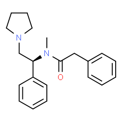 N-methyl-N-(1-phenyl-2-(1-pyrrolidinyl)ethyl)phenylacetamide结构式