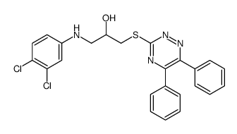 1-(3,4-dichloroanilino)-3-[(5,6-diphenyl-1,2,4-triazin-3-yl)sulfanyl]propan-2-ol结构式