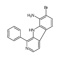 7-bromo-1-phenyl-9H-pyrido[3,4-b]indol-8-amine结构式