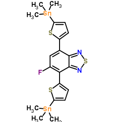 5-氟-4,7-二(5-(三甲基锡烷基)噻吩-2-基)苯并[c] [1,2,5]噻二唑结构式