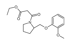 ethyl 3-[(2S)-2-[(2-methoxyphenoxy)methyl]pyrrolidin-1-yl]-3-oxo-propa noate Structure