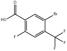 5-溴-2-氟-4-(三氟甲基)苯甲酸结构式