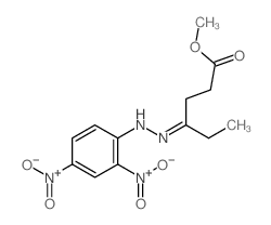 methyl (4E)-4-[(2,4-dinitrophenyl)hydrazinylidene]hexanoate结构式