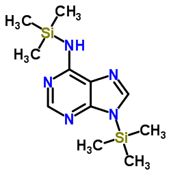 N,9-二(三甲硅基)-9H-嘌呤-6-胺结构式