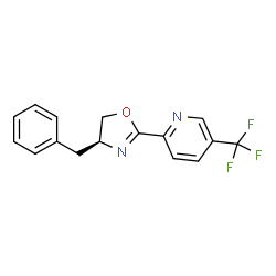 (S)-4-苄基-2-(5-(三氟甲基)吡啶-2-基)-4,5-二氢噁唑结构式