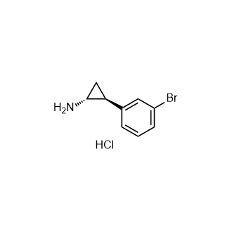 反式-2-(3-溴苯基)环丙-1-胺盐酸盐结构式
