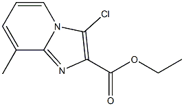 3-氯-8-甲基咪唑并[1,2-A]吡啶-2-羧酸乙酯结构式