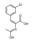 2-acetamido-3-(3-chlorophenyl)prop-2-enoic acid Structure