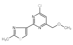 4-氯-6-甲氧基甲基-2-(2-甲基-1,3-噻唑)嘧啶结构式