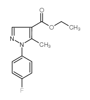 ethyl 1-(4-fluorophenyl)-5-methyl-1h-pyrazole-4-carboxylate结构式
