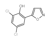 2,4-二氯-6-(5-异噁唑基)苯酚结构式