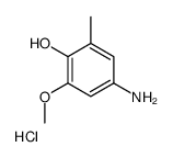 4-氨基-2-甲氧基-6-甲基苯酚盐酸盐结构式