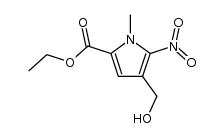 ethyl 4-(hydroxymethyl)-1-methyl-5-nitropyrrole-2-carboxylate结构式