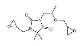5,5-dimethyl-3-[2-(oxiranylmethoxy)propyl]-1-(oxiranylmethyl)imidazolidine-2,4-dione结构式