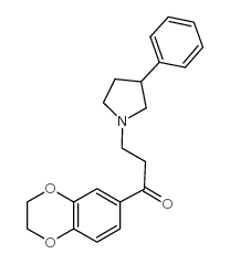1-(2,3-dihydro-1,4-benzodioxin-6-yl)-3-(3-phenylpyrrolidin-1-yl)propan-1-one Structure