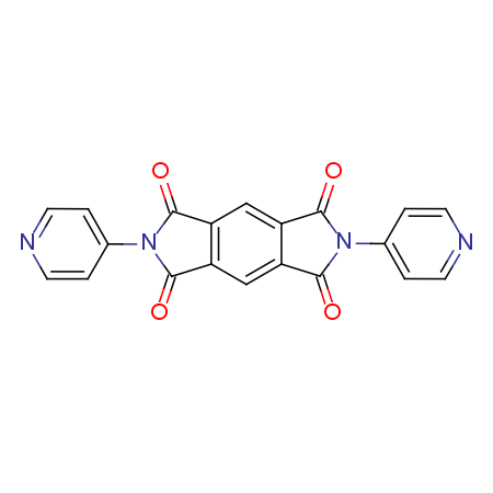 N,N'-双-(4-吡啶基)苯四甲酰亚胺结构式