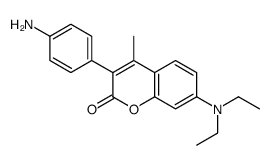 3-(4-aminophenyl)-7-(diethylamino)-4-methylchromen-2-one Structure